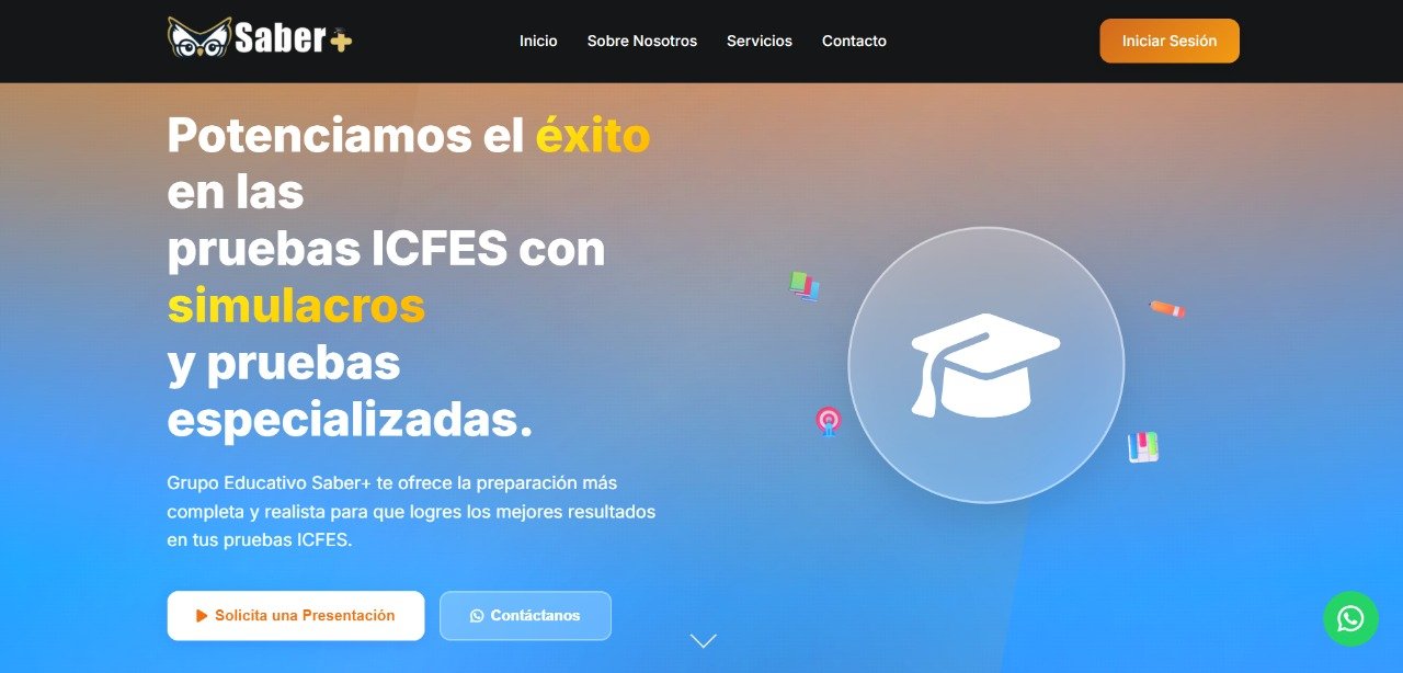 Sitio web de Saber Más - Grupo Educativo